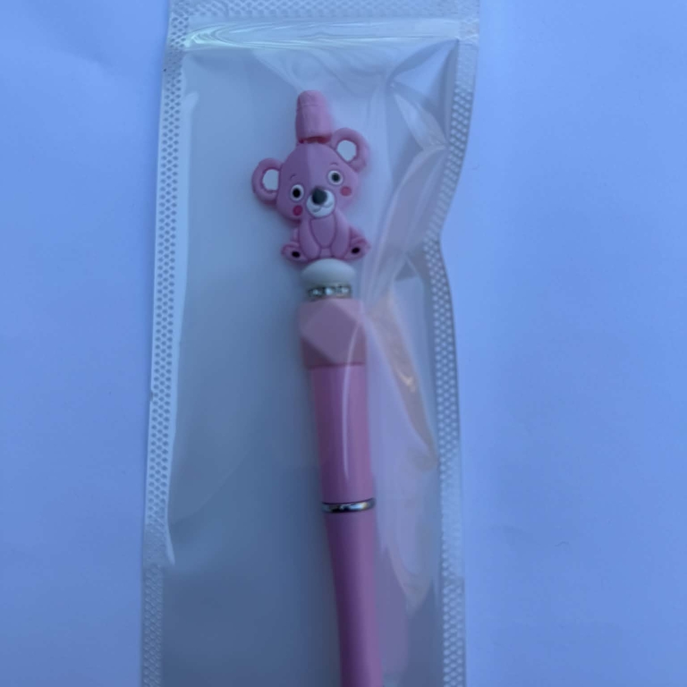 Pink Koala Top Pen - Cute Pink Gel Pen